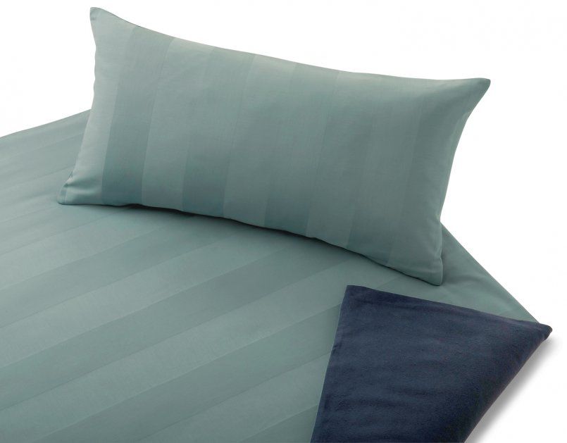 Wendebettwäsche Biber & Satin - Atlantik / Azurblau